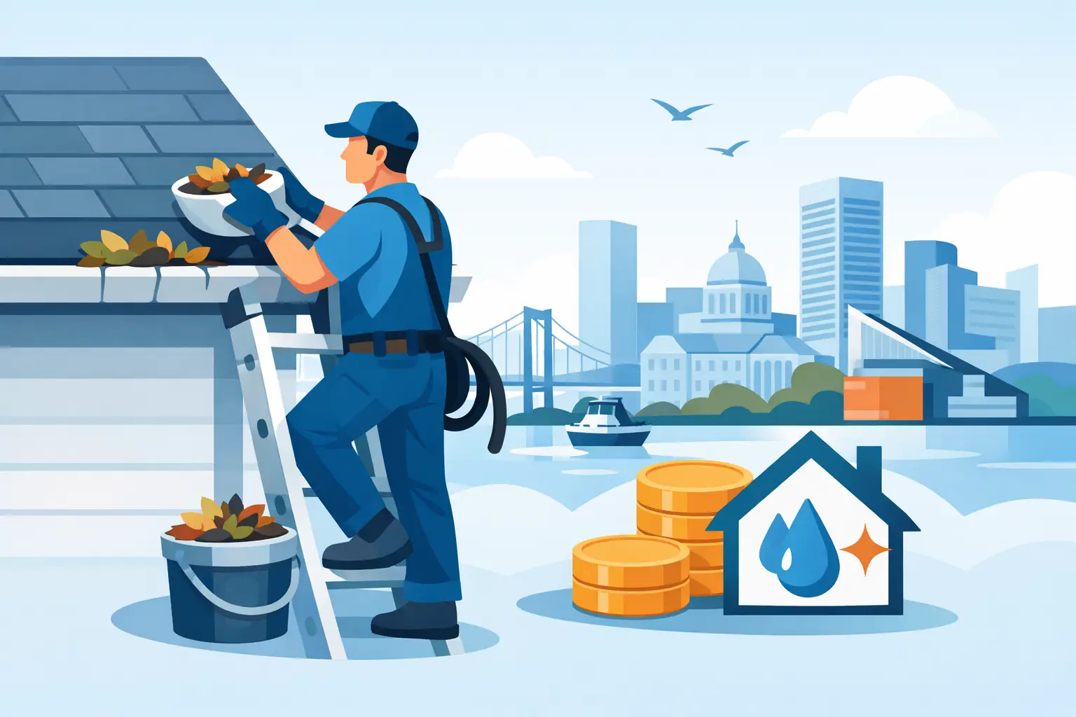 Gutter Cleaning Service Cost in Baltimore