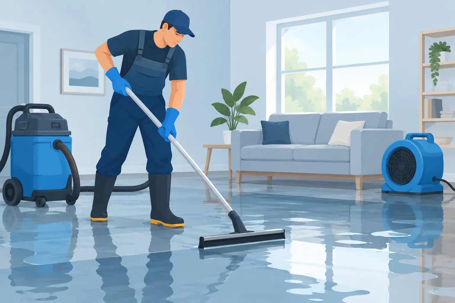 How to Sanitize Flooded Floors After Water Damage