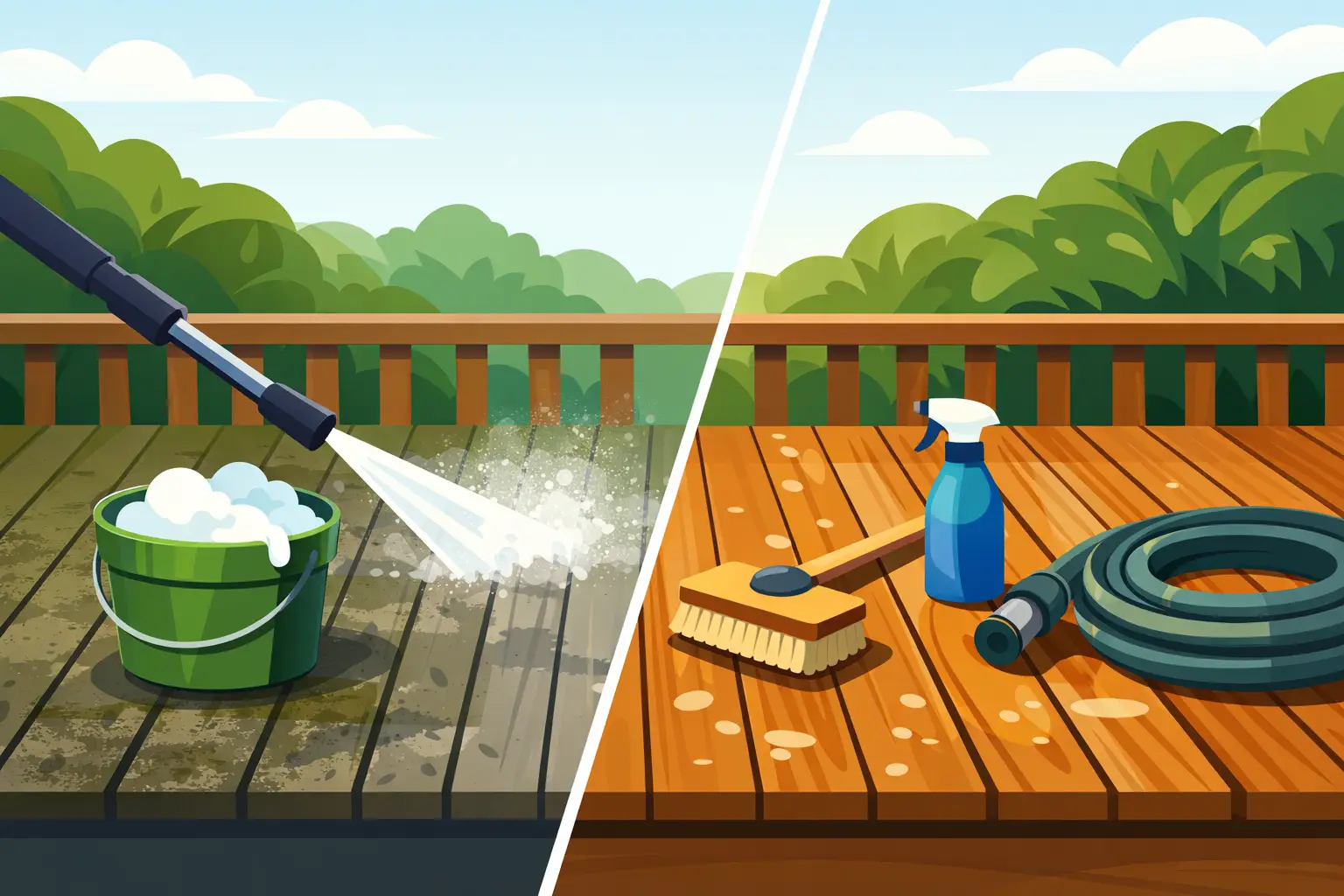 How to Wash a Cedar Deck the Right Way