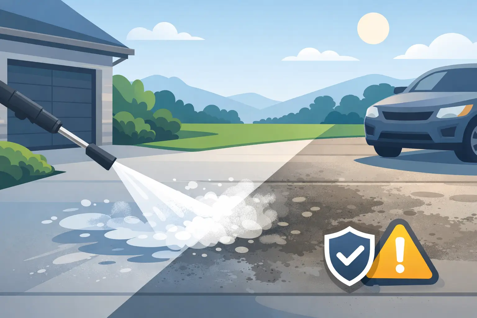 Is Concrete Pressure Washing Safe for Driveways?