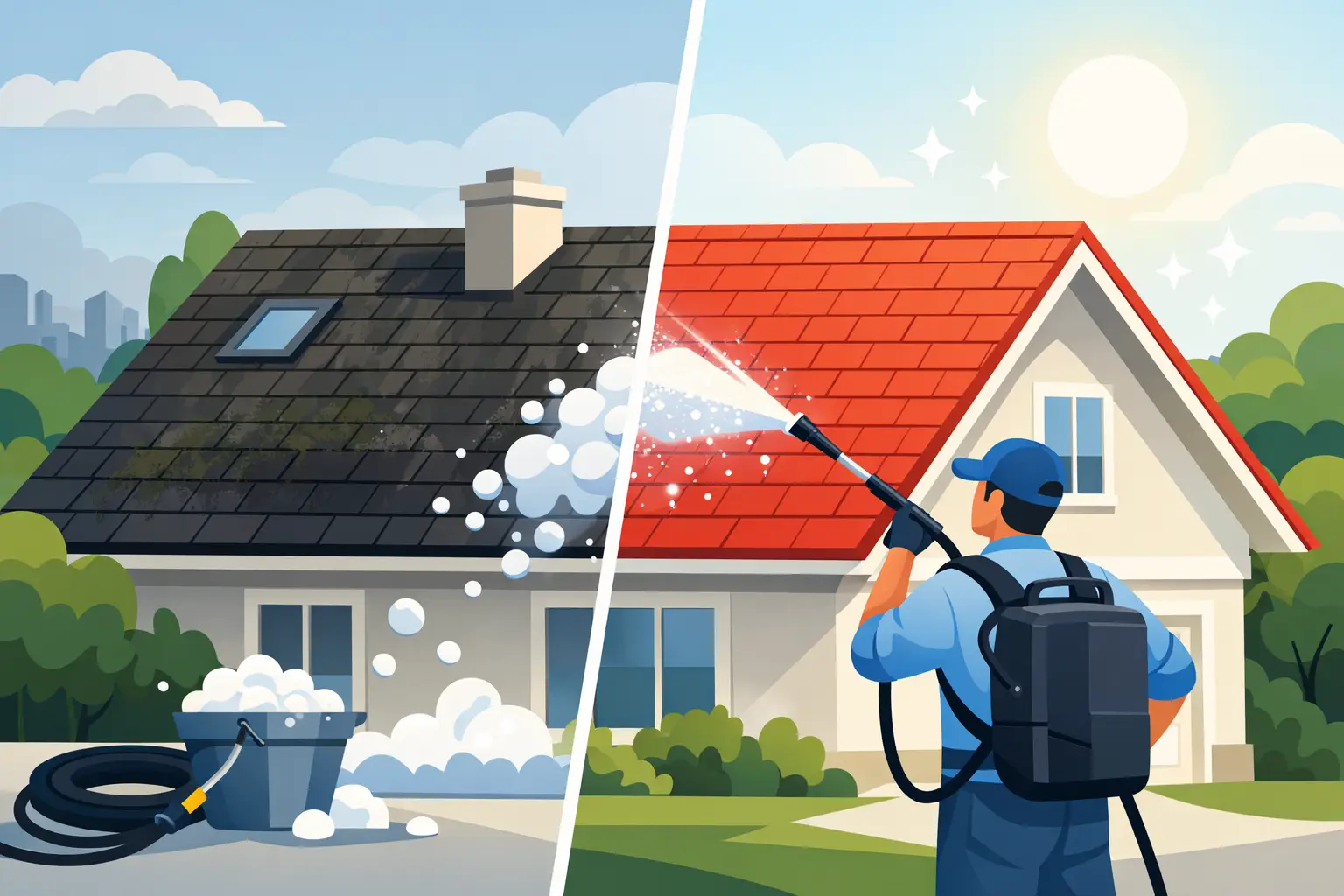 Is Roof Soft Washing Worth It for Your Home?