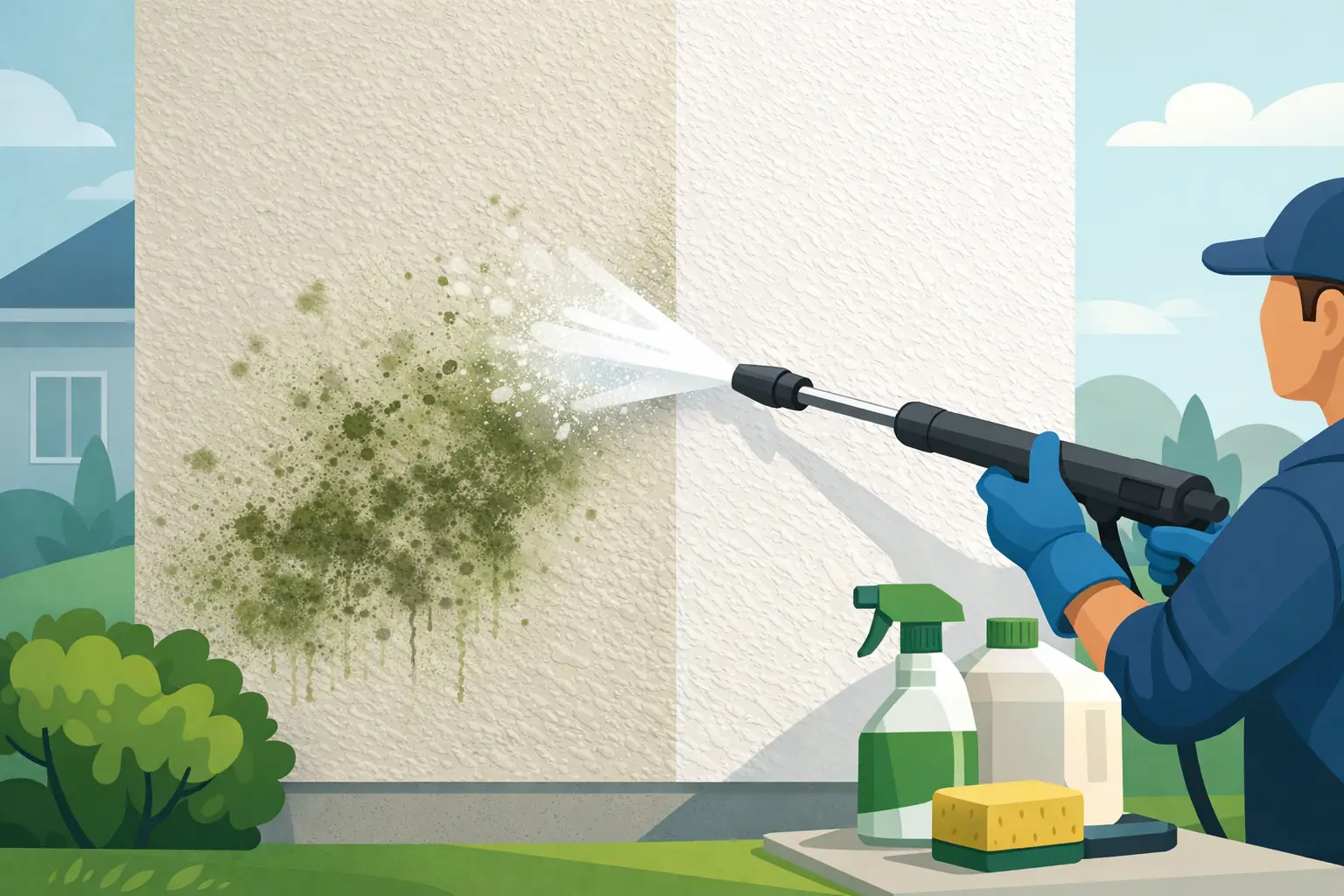 Mildew Removal From Stucco That Works Safely