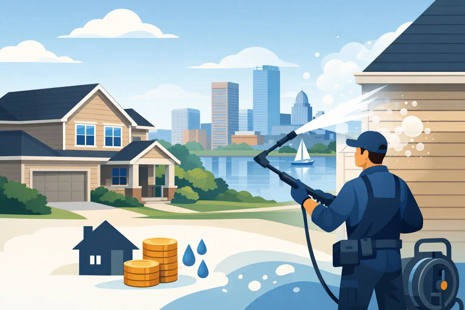 Residential Power Washing Cost in Baltimore County