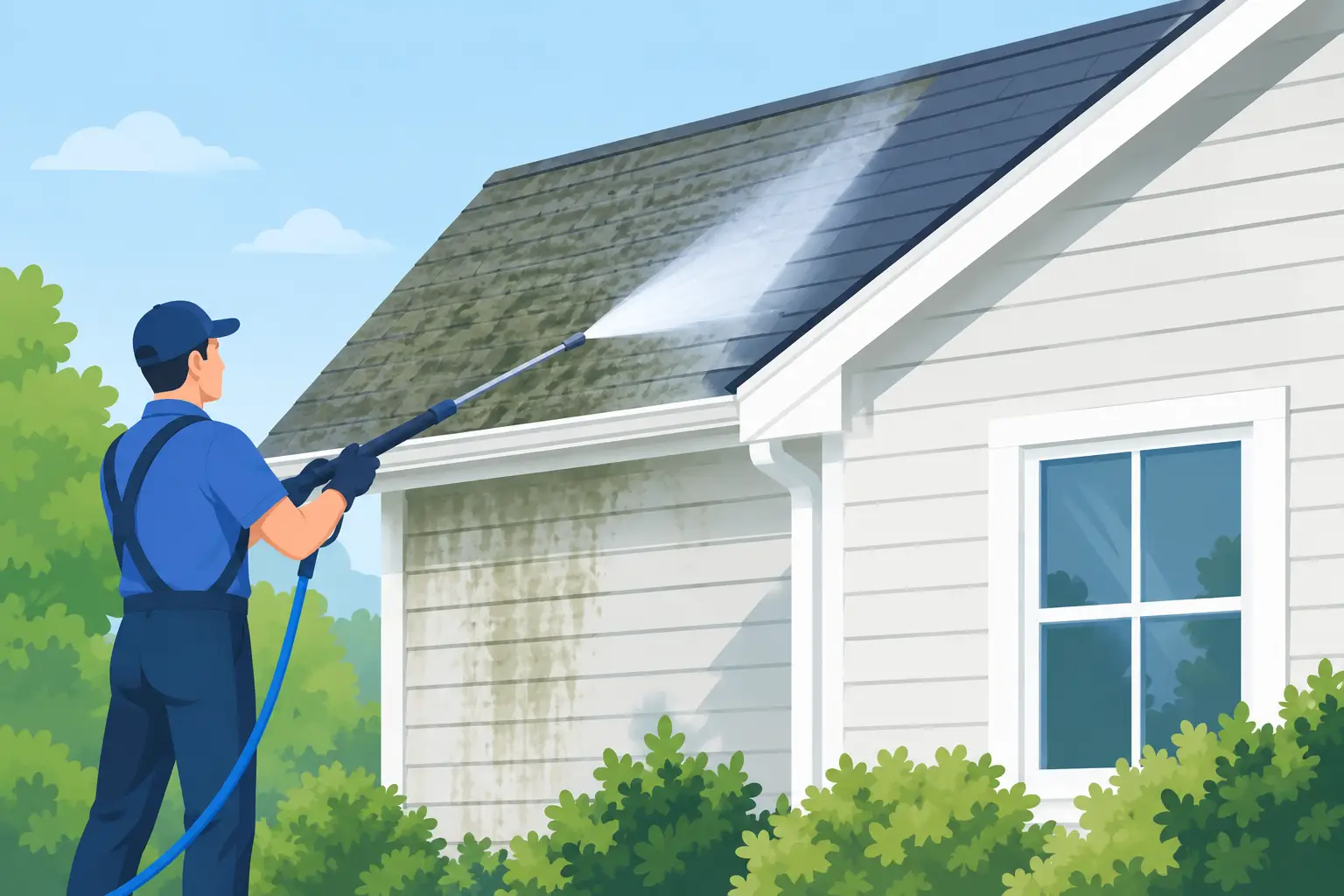 Soft Washing for Safer Roof and Siding Care