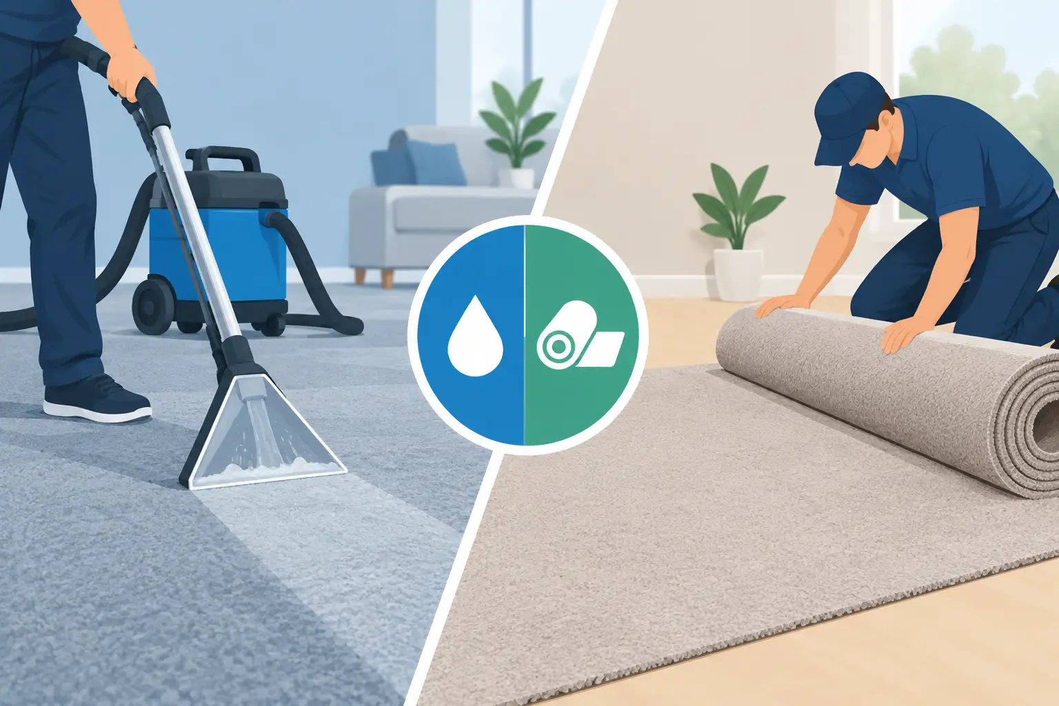 Wet Carpet Extraction vs Replacement Explained